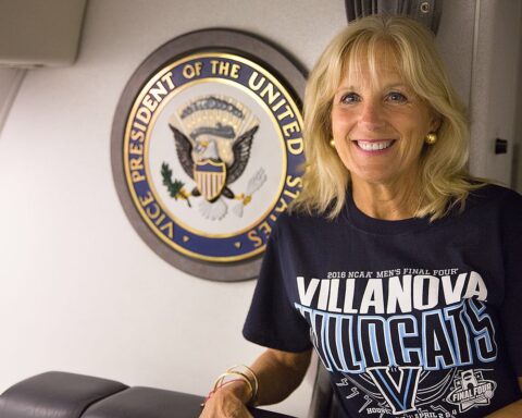 Jill Biden Wearing Sports Shirt