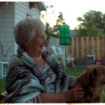 Elderly Woman with Dog